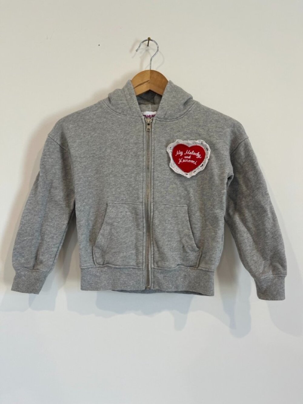 Forever 21 Kids My Melody Kuromi Zip Hoodie Gray Size 5/6 Sanrio
